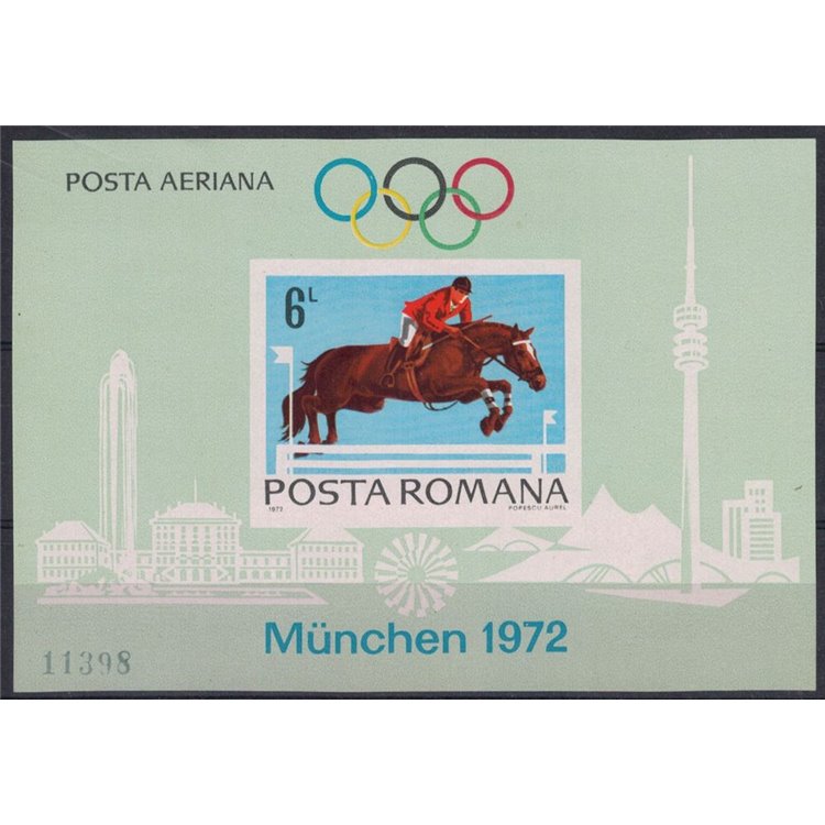 ROMANIA 1972 Summer Olympic Games s/s MNH**