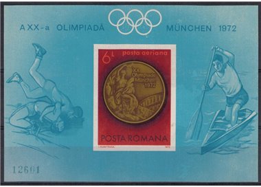 ROMANIA 1972 Olympic Games Medals s/s MNH**