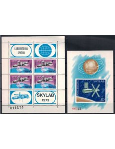 ROMANIA 1974 Skylab 2 s/s MNH space laboratory**