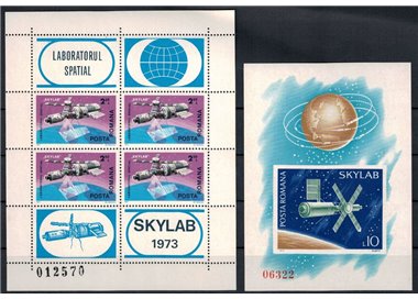 ROMANIA 1974 Laboratorio spaziale Skylab 2 BF MNH**
