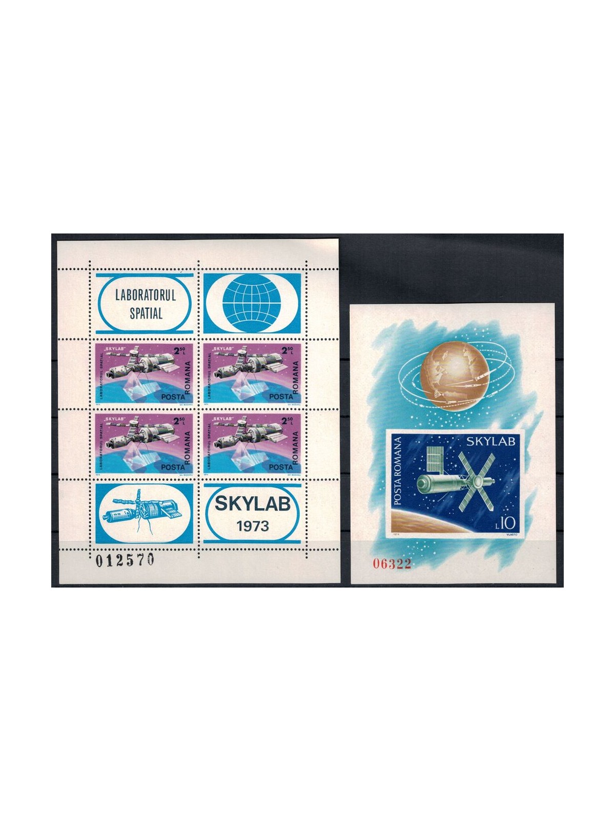 ROMANIA 1974 Skylab 2 s/s MNH space laboratory**