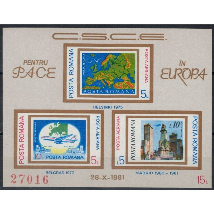 ROMANIA 1981 Conference on Security and Cooperation in Europe s/s MNH**