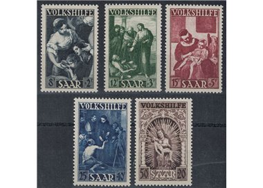 GERMANY SARRE 1949 Winter relief 5v MNH**