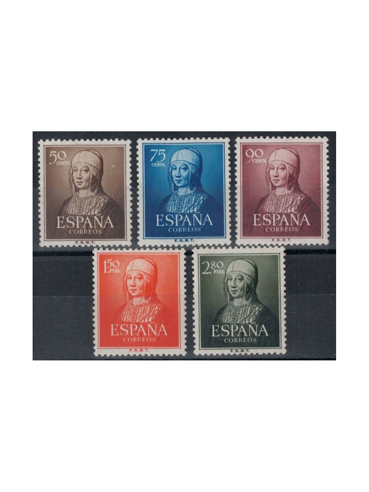 SPAGNA 1951 Regina Isabella la Cattolica 5v MNH**