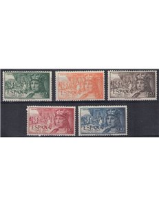 SPAIN 1952 Ferdinand the Catholic, airmail 5v MNH**