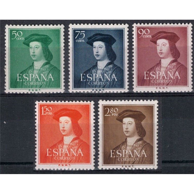 SPAGNA 1952 Ferdinando il Cattolico 5v MNH**