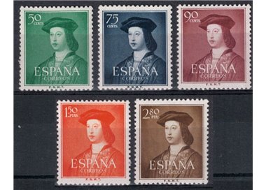 SPAGNA 1952 Ferdinando il Cattolico 5v MNH**