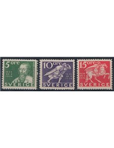 SVEZIA 1936 Centenario delle Poste svedesi 3v MNH**