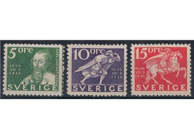 SWEDEN 1936 Centenary of the Swedish Post 3v MNH**
