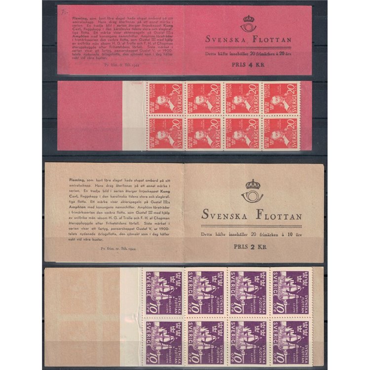 SVEZIA 1944 In onore della Marina Svedese 2 LB MNH**