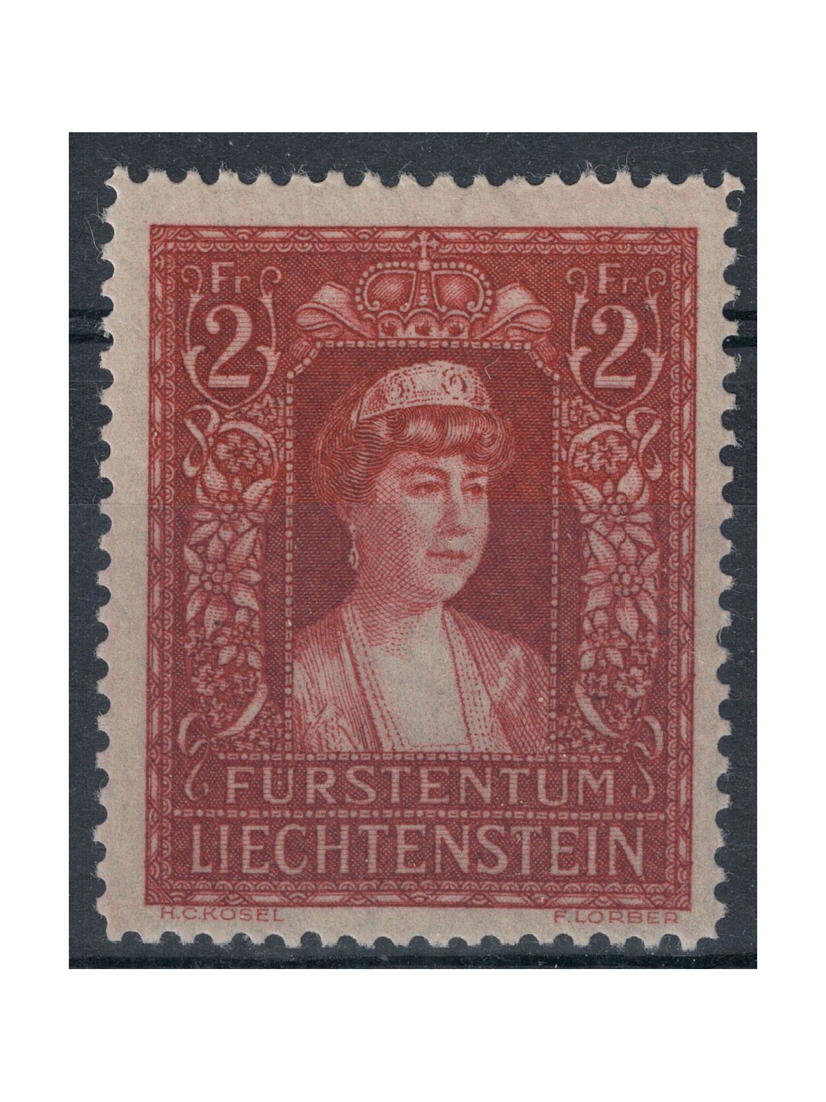 LIECHTENSTEIN 1935 Effigy of Princess Elsa MNH**