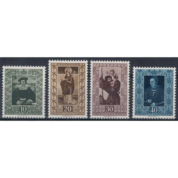 LIECHTENSTEIN 1953 Paintings from the Principality Gallery 4v MNH**
