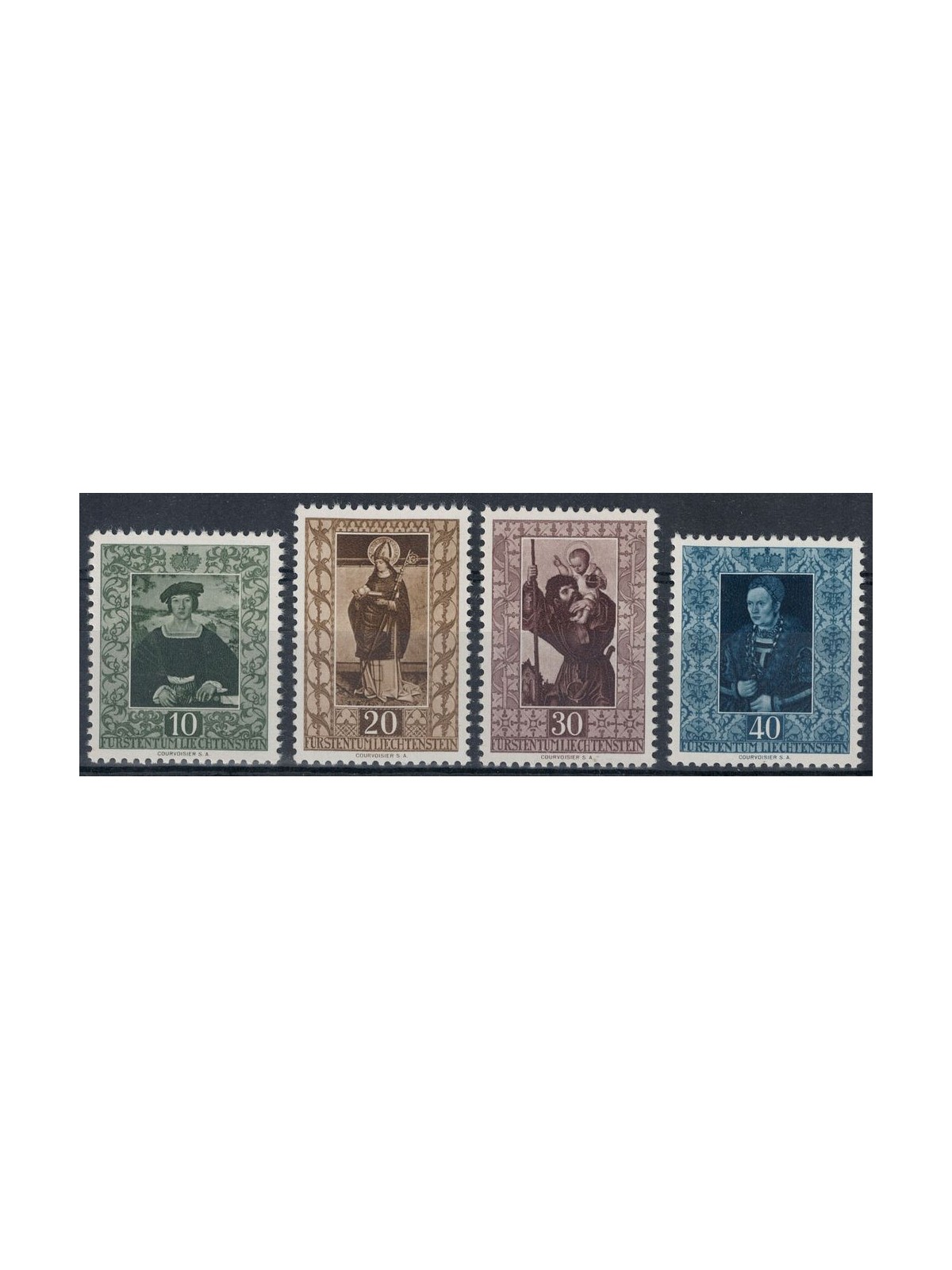 LIECHTENSTEIN 1953 Paintings from the Principality Gallery 4v MNH**