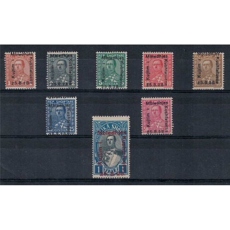 ALBANIA 1928 Assemblea Costituente 8v MNH**