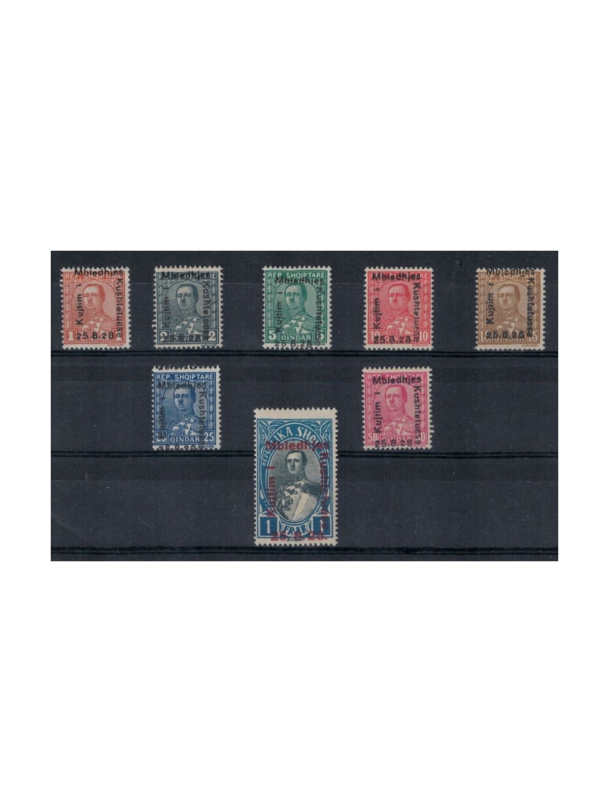 ALBANIA 1928 Assemblea Costituente 8v MNH**