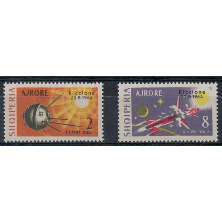 ALBANIA 1964 Riccione Expo 2v MNH**