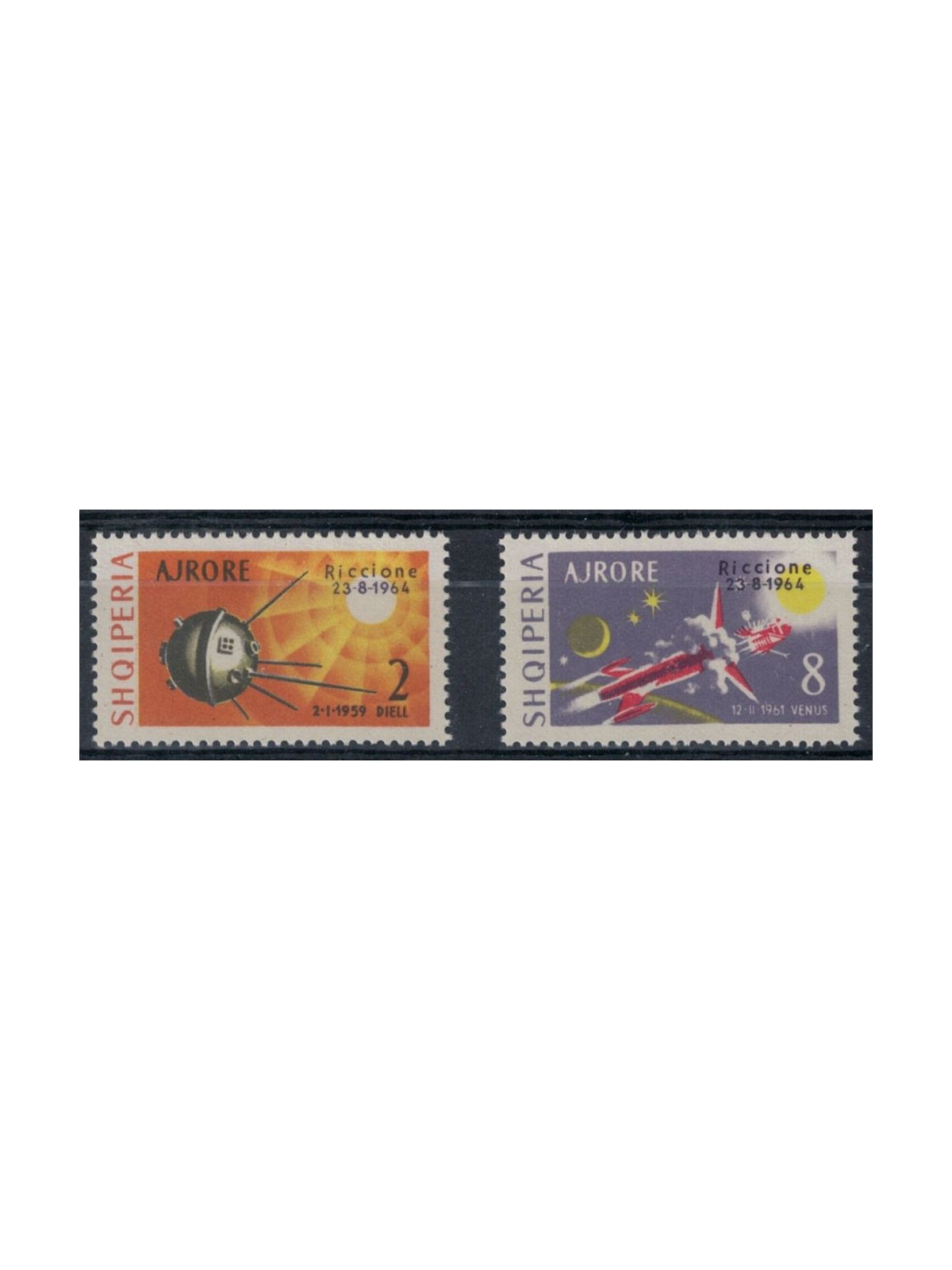 ALBANIA 1964 Riccione Expo 2v MNH**