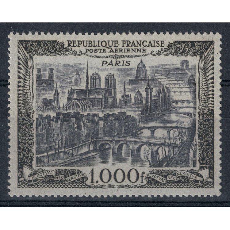 FRANCE 1950 View of Paris, airmail MNH**