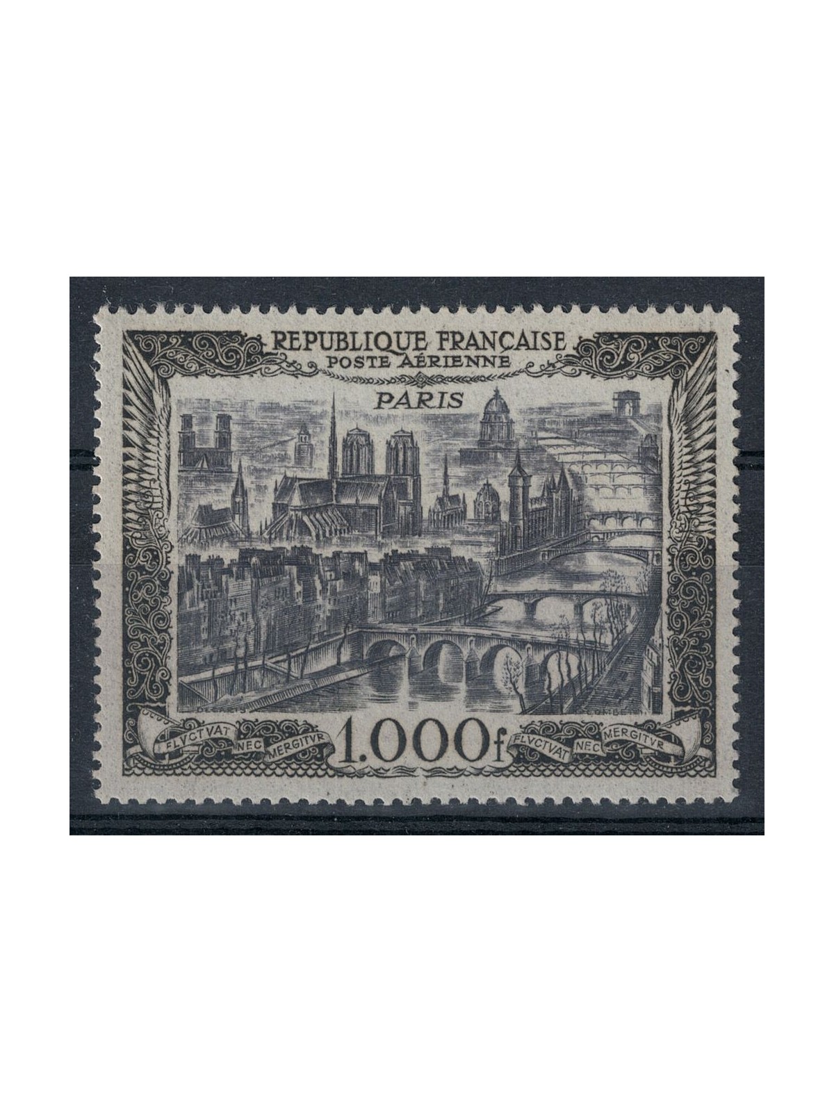 FRANCE 1950 View of Paris, airmail MNH**