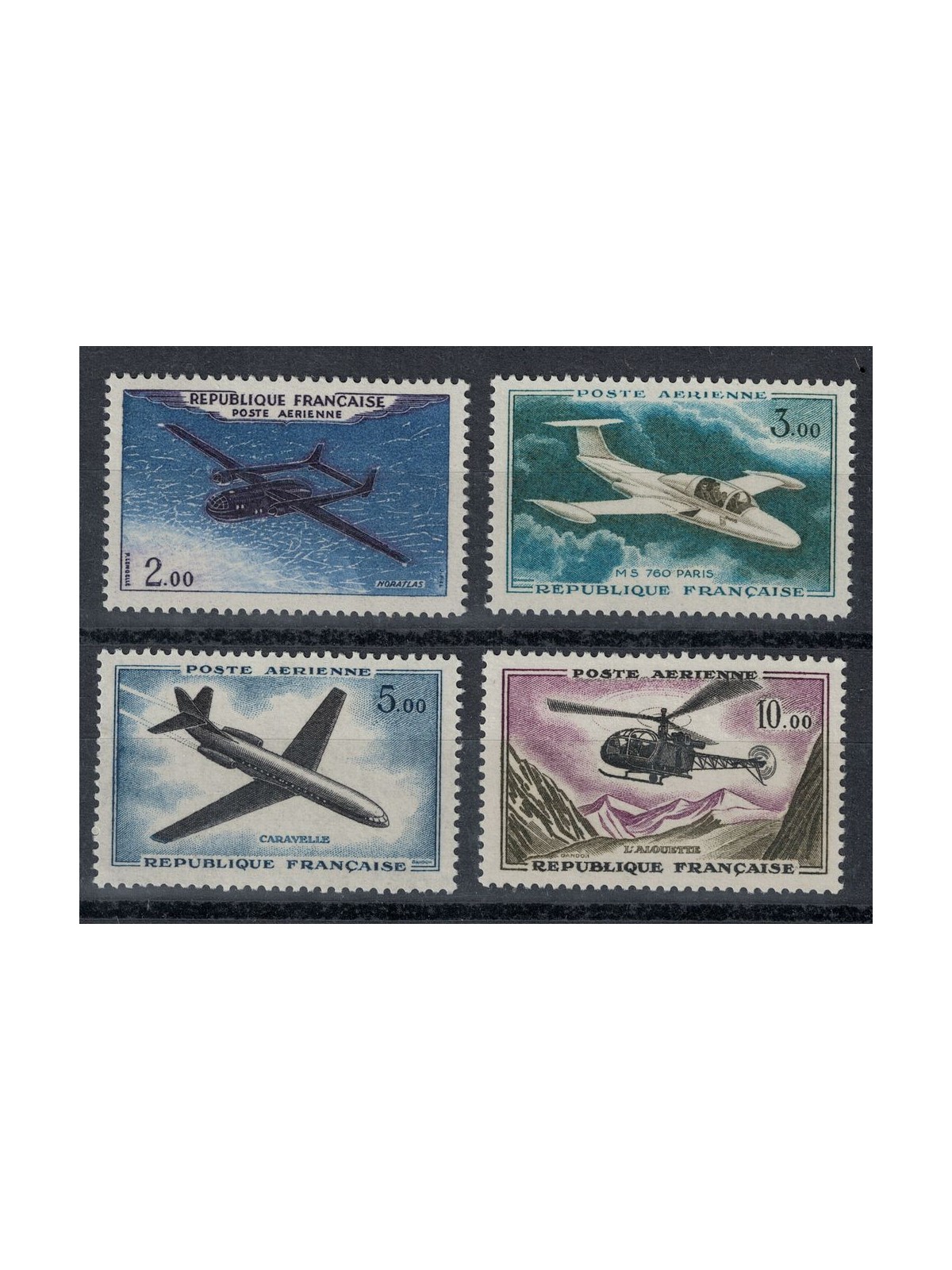 FRANCE 1960 Prototypes and models of aeroplanes, airmail 4v MNH**