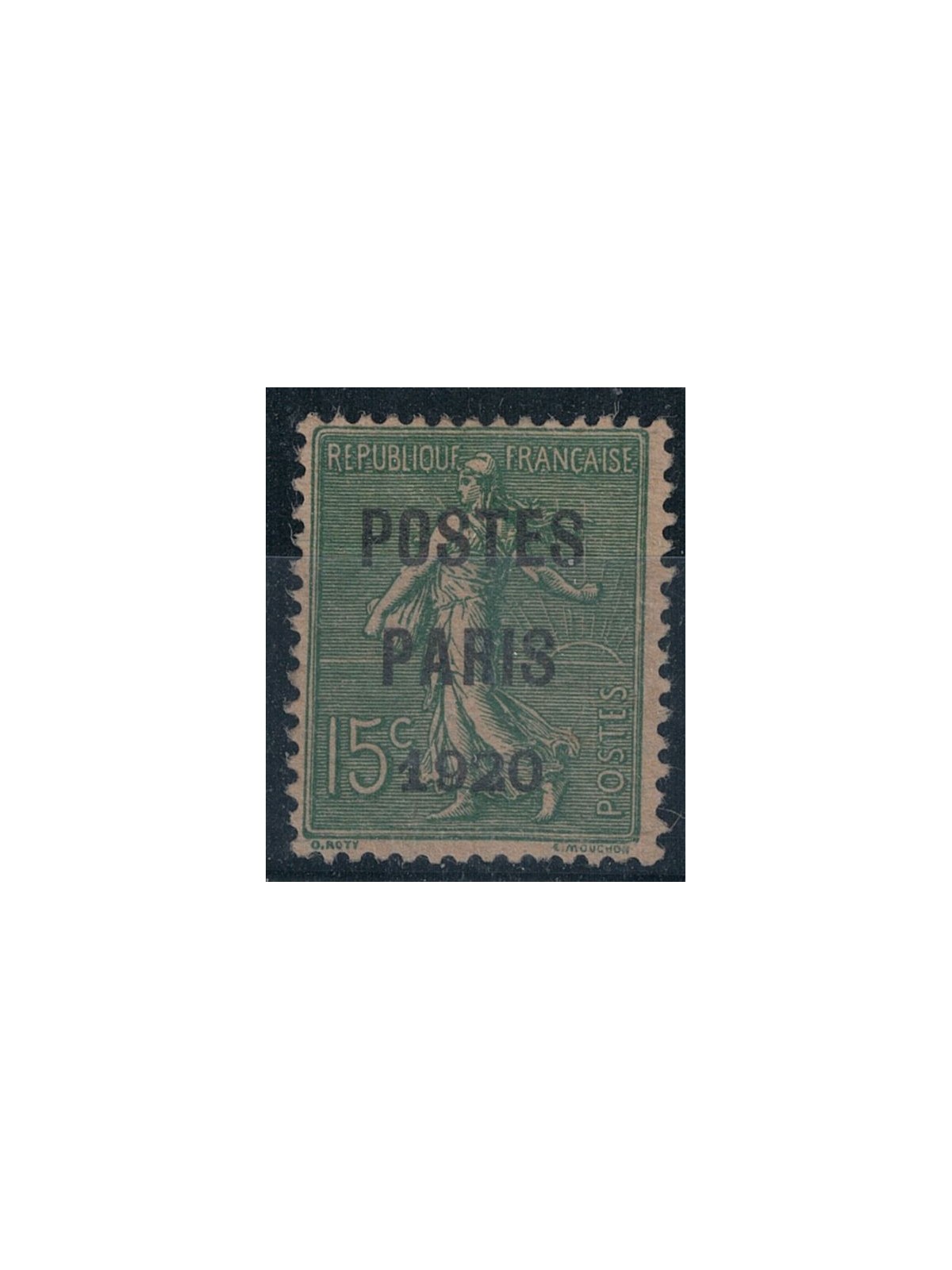 FRANCE 1920 Pre-cancelled (Sower) 15c olive green MNH** ©