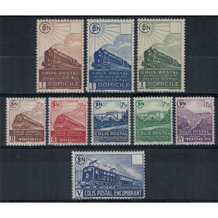 FRANCIA 1941-42 Pacchi postali 9v MH*