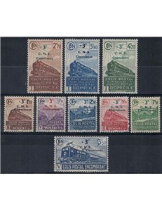 FRANCIA 1942 Pacchi postali 9v MNH**