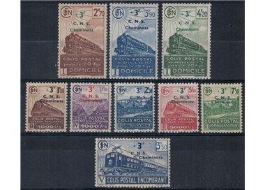 FRANCIA 1942 Pacchi postali 9v MNH**