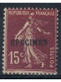 FRANCE 1925 15c brown lilac overprinted Specimen MH*