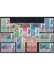 GIBILTERRA 1960 Effigie della Regina Elisabetta e vedute 14v MNH**
