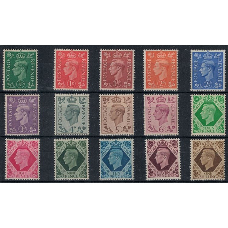 GRAN BRETAGNA 1937-47 Serie ordinaria, effigie di Re Giorgio VI 15v MNH**