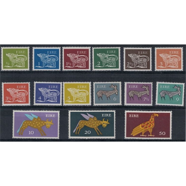 IRELAND 1971 Symbolic Animals 15v MNH**