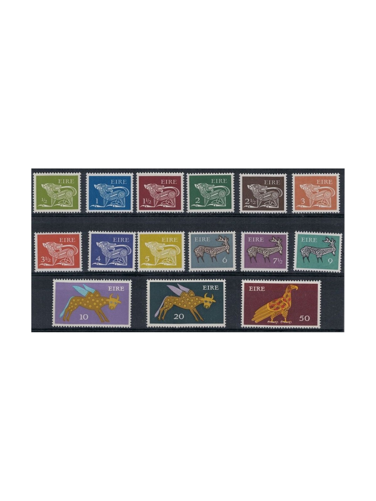 IRELAND 1971 Symbolic Animals 15v MNH**