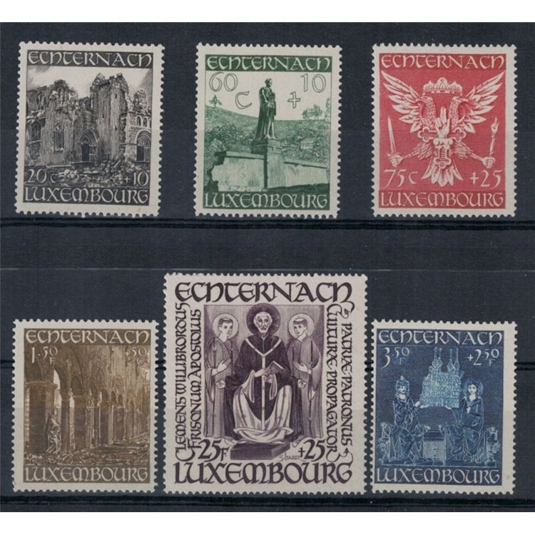 LUXEMBOURG 1947 Abbey of St Willibrord 6v MNH**