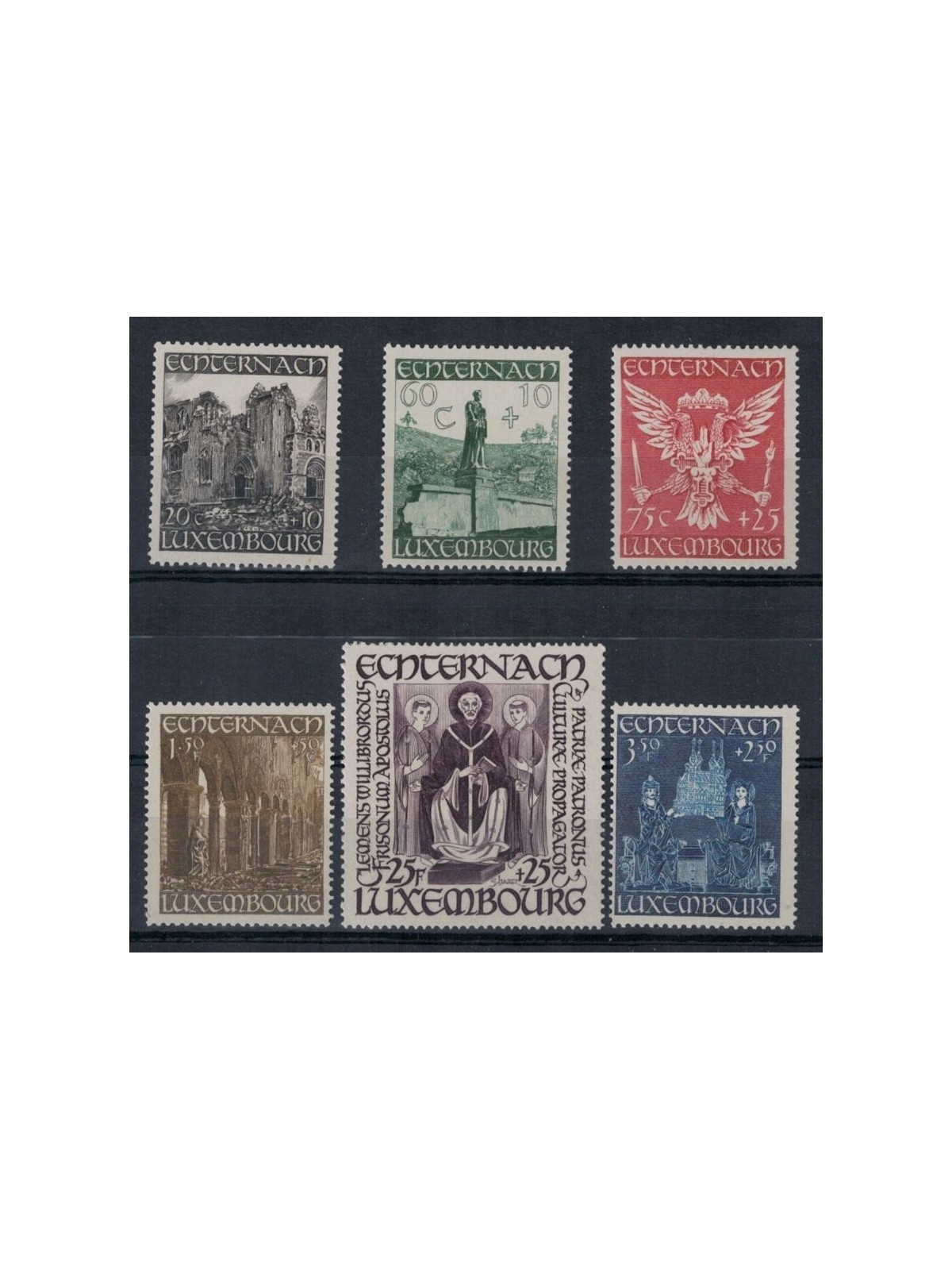 LUSSEMBURGO 1947 Abbazia di San Willibrord 6v MNH**