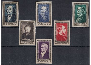 FRANCIA 1952 Celebrità del XIX secolo 6v MNH**