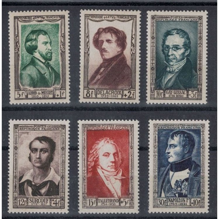 FRANCIA 1951 Celebrità del XIX secolo 6v MNH**