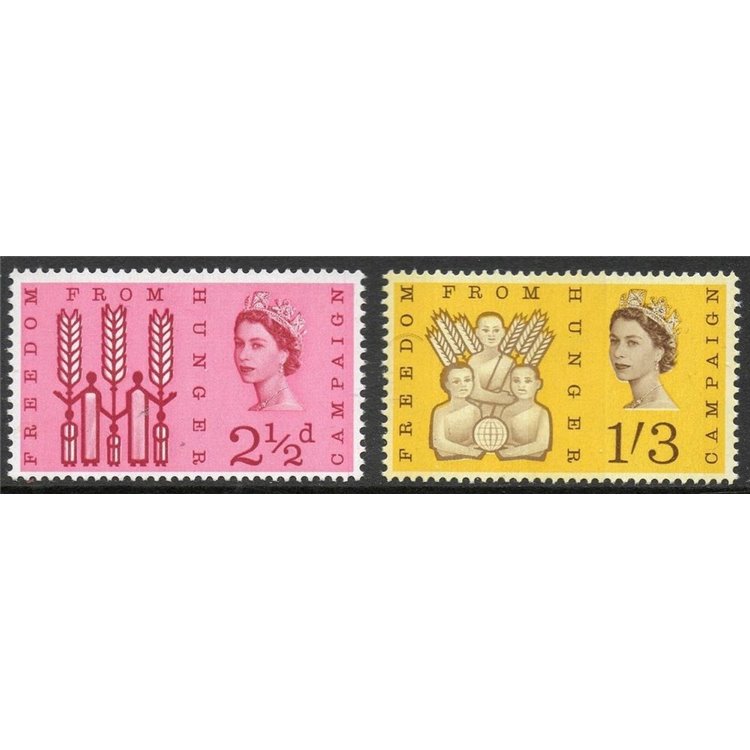 GRAN BRETAGNA 1963 Campagna contro la fame 2v MNH**