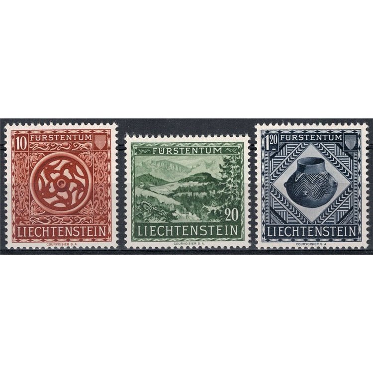 LIECHTENSTEIN 1953 Museo nazionale di Vaduz 3v MNH**