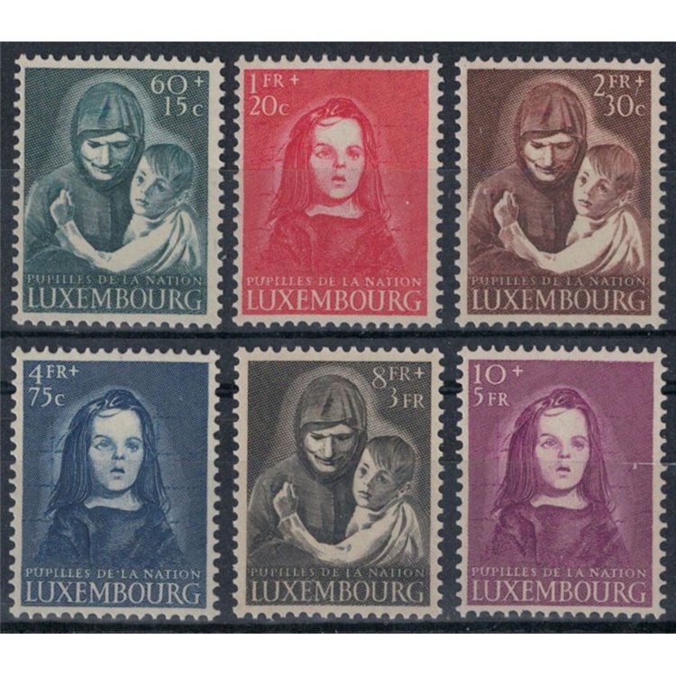 LUSSEMBURGO 1950 Pro orfani di guerra 6v MNH**