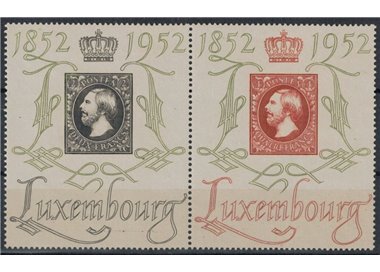 LUXEMBOURG 1952 Centenary of the stamp 2v MNH**