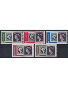 LUXEMBOURG 1952 Centenary of the stamp, airmail 5v MNH**