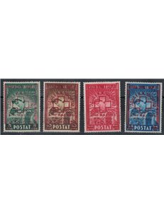 ALBANIA 1945 Croce Rossa 4v MH*
