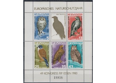BULGARIA 1980 Nature Protection, Birds s/s MNH**