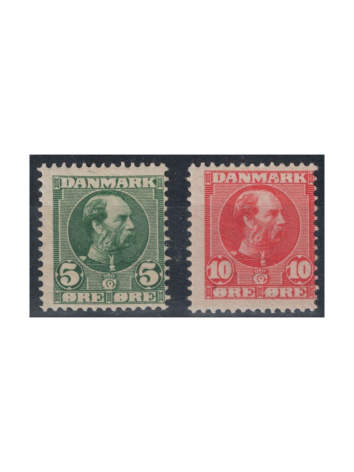 DENMARK 1905-06 Effigy of King Christian IX 2v MNH**