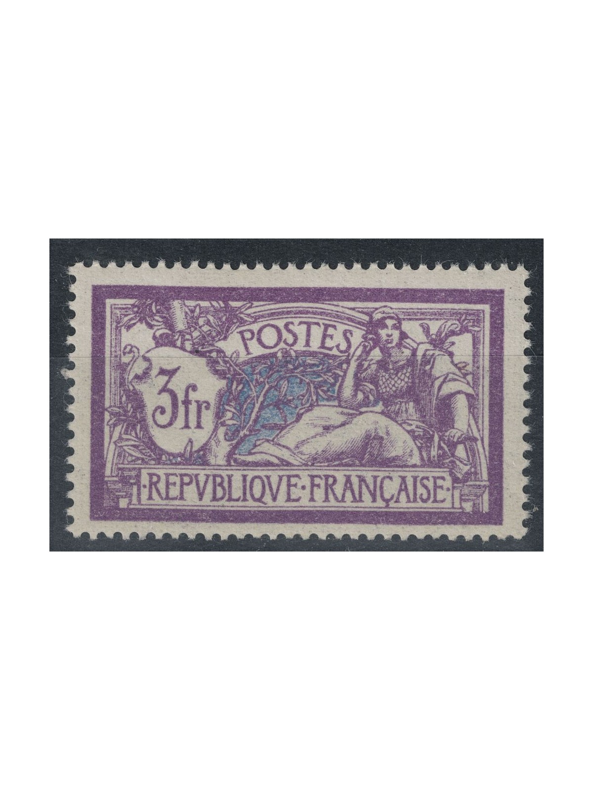 FRANCIA 1925 Allegoria, 3 fr. violetto e azzurro MNH**