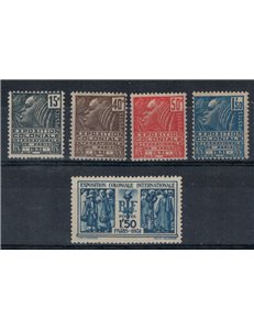 FRANCE 1930-31 Paris Colonial Exhibition 5v MNH**