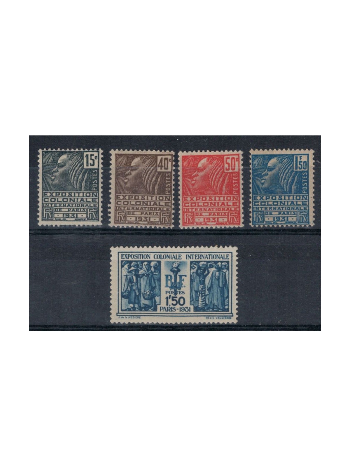 FRANCIA 1930-31 Esposizione Coloniale di Parigi 5v MNH**