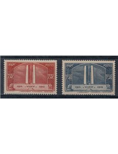FRANCIA 1936 Monumento ai Canadesi 2v MNH**