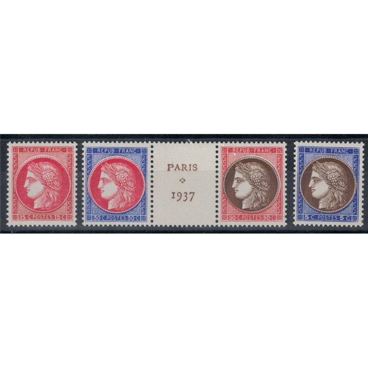 FRANCE 1937 Paris Philatelic Exhibition, Pexip 4v MNH**